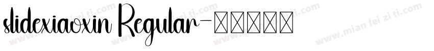 slidexiaoxin Regular字体转换